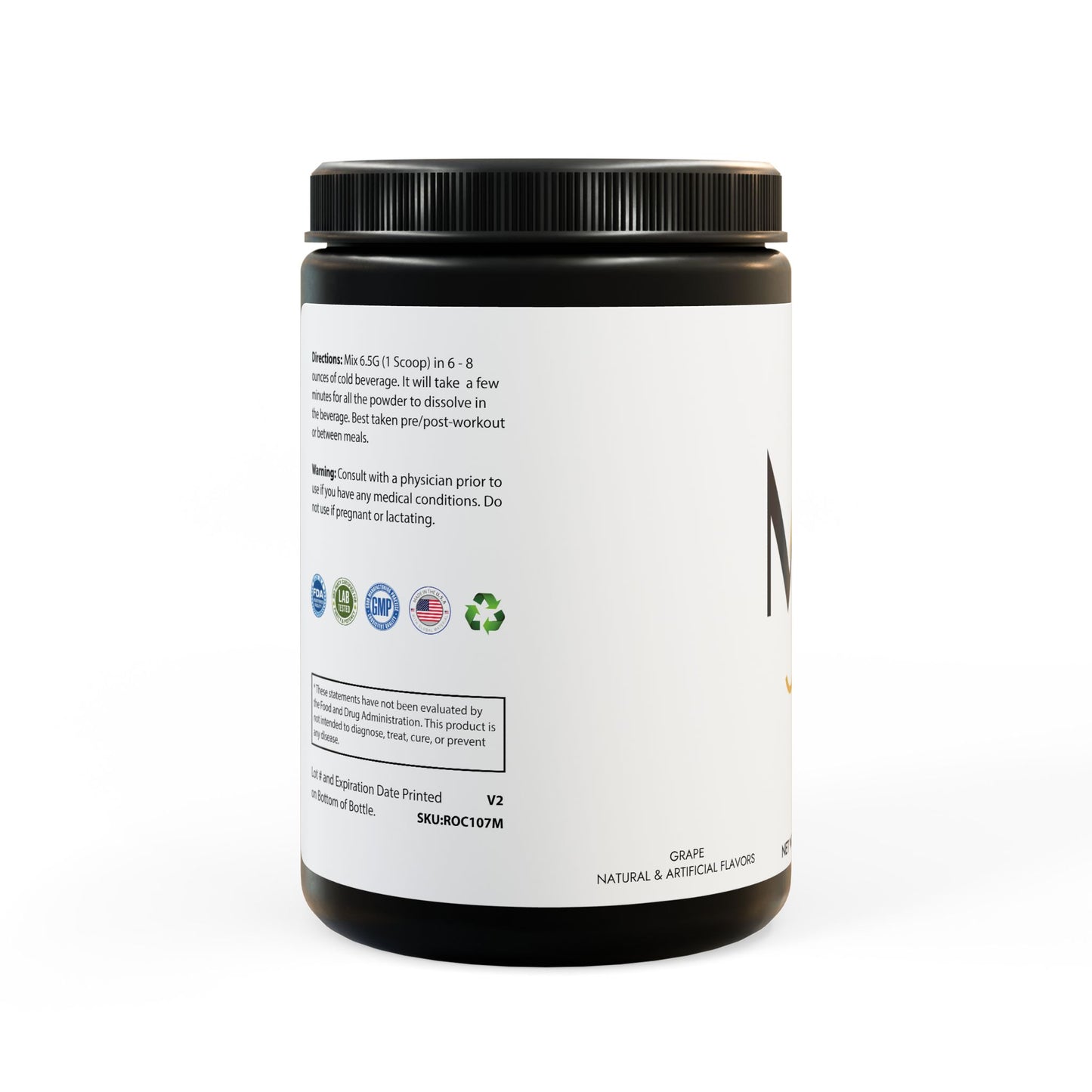 BCAA Supplement, Grape (325g, 11.46oz, 50 servings)